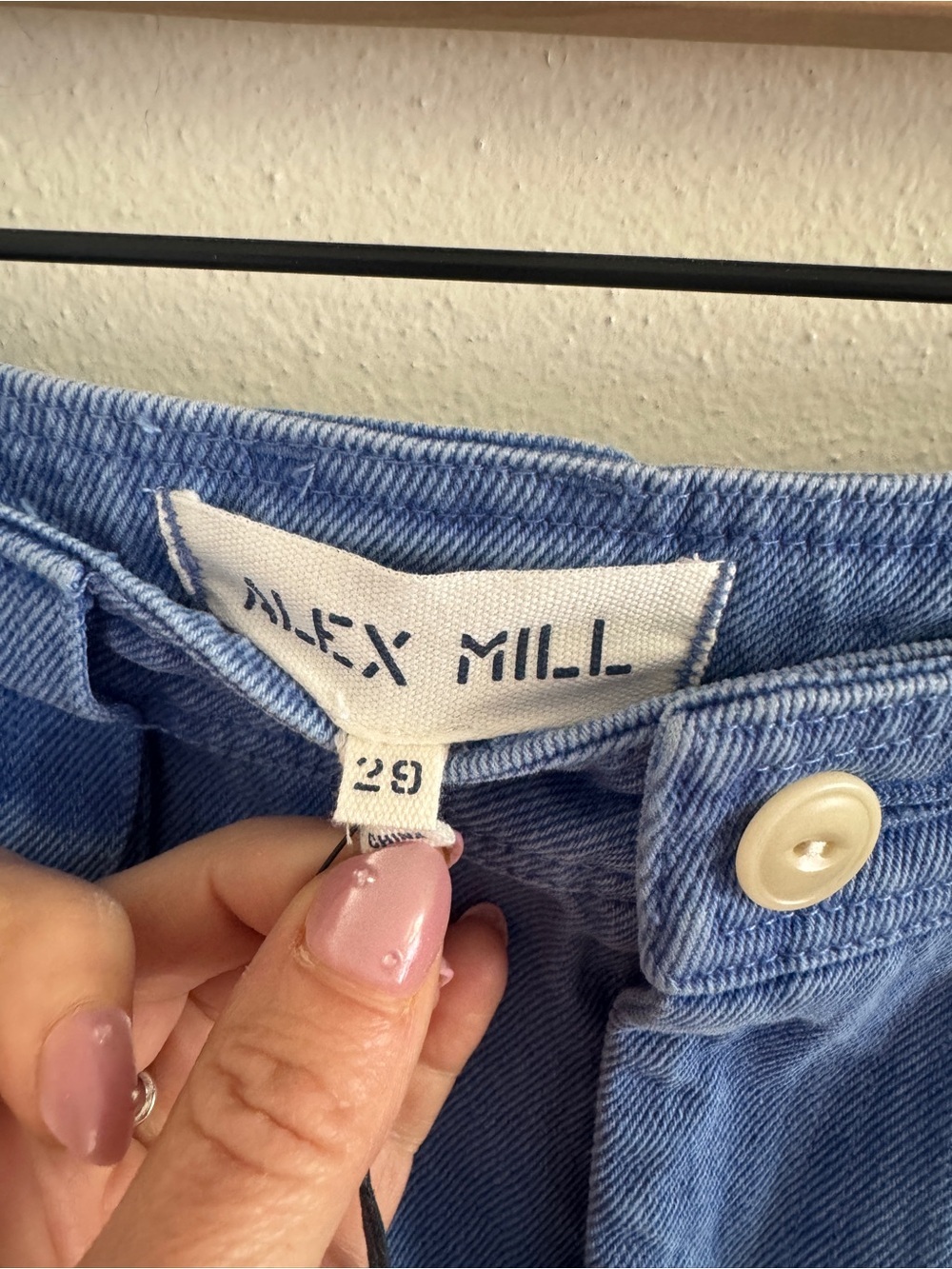 NEW Alex Mill Phoebe Pant in Recycled Denim French Blue 29 - Picture 5 of 10